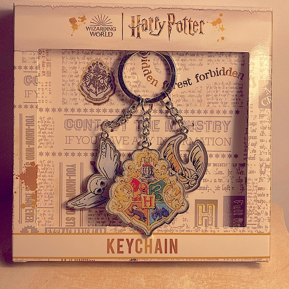 NEW HARRY POTTER WIZARDING WORLD KEYCHAIN SILVER